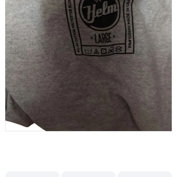 NWT Gray Crew Neck Short Sleeve Tee with Heathered Texture ~L - Picture 2 of 3